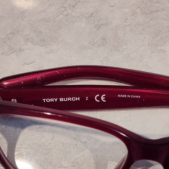 TORY BURCH TY2025 BURGUNDY ACETATE CATS EYE DESIGNER GLASSES 1080 53▪︎14/135 - Picture 12 of 15